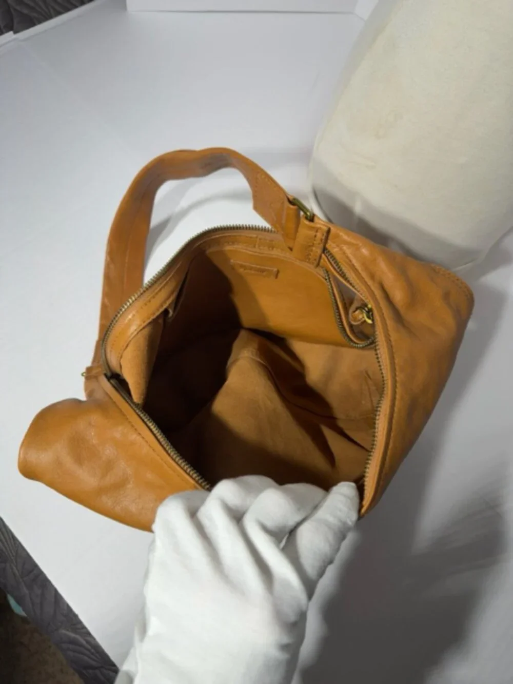 Madewell Cognac Brown Leather Hobo Shoulder Bag
